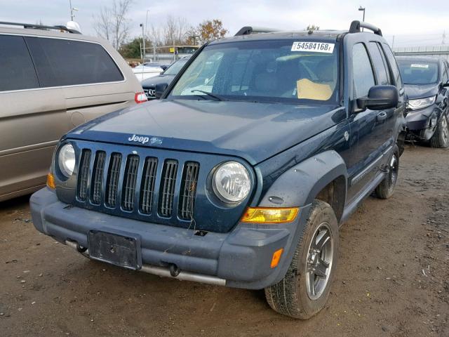 1J4GL38K45W720350 - 2005 JEEP LIBERTY RE GREEN photo 2