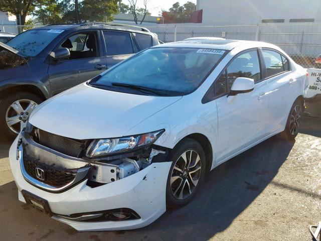 19XFB2F93DE279379 - 2013 HONDA CIVIC EXL WHITE photo 2