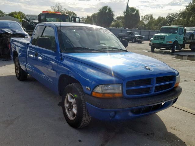 1B7GL22X4XS114447 - 1999 DODGE DAKOTA BLUE photo 1