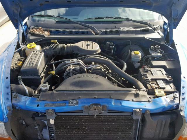 1B7GL22X4XS114447 - 1999 DODGE DAKOTA BLUE photo 7