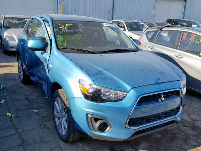 4A4AP3AU6EE009906 - 2014 MITSUBISHI OUTLANDER TURQUOISE photo 1