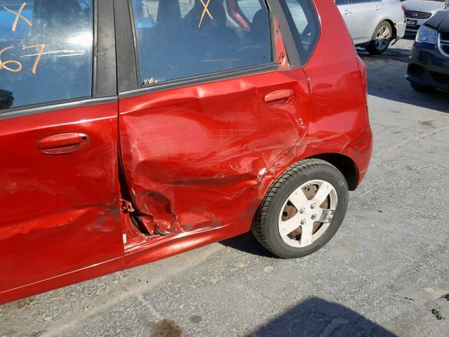 KL1TD66626B664787 - 2006 CHEVROLET AVEO BASE Qırmızı foto 9