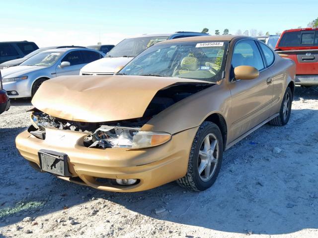 1G3NF12E31C176592 - 2001 OLDSMOBILE ALERO GLS GOLD photo 2