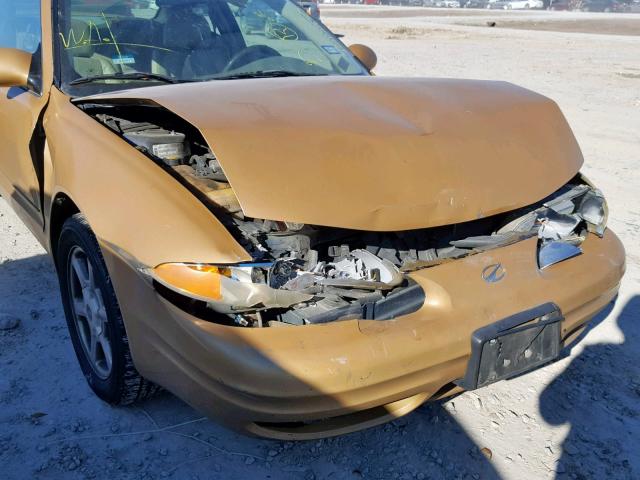 1G3NF12E31C176592 - 2001 OLDSMOBILE ALERO GLS GOLD photo 9