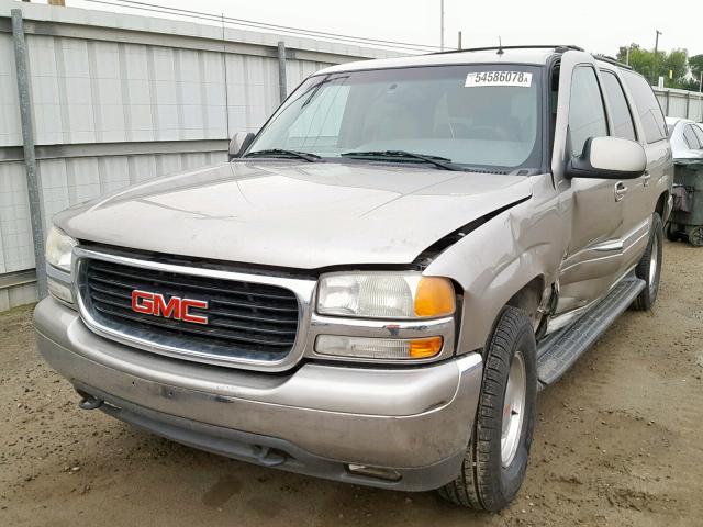 3GKFK16T72G252715 - 2002 GMC YUKON XL K TAN photo 2