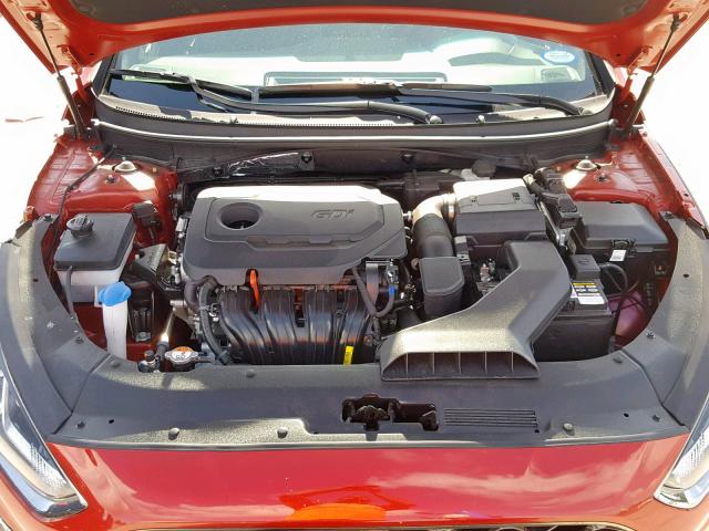 5NPE34AFXJH597850 - 2018 HYUNDAI SONATA SPO RED photo 7