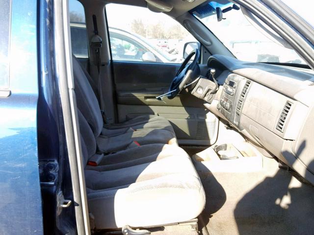 1B7HG2AN51S320893 - 2001 DODGE DAKOTA QUA BLUE photo 5