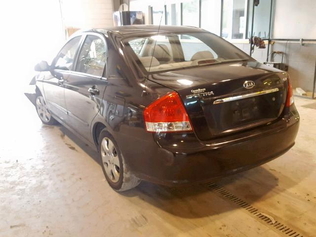 KNAFE221995627340 - 2009 KIA SPECTRA EX BLACK photo 3