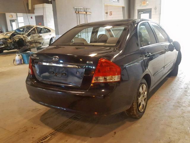 KNAFE221995627340 - 2009 KIA SPECTRA EX BLACK photo 4