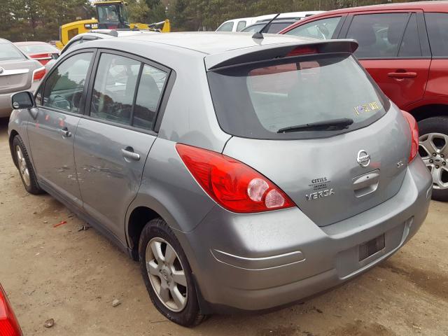 3N1BC13E17L406012 - 2007 NISSAN VERSA S GRAY photo 3