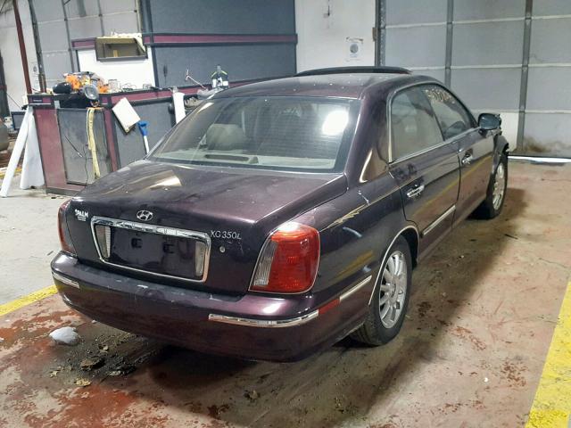 KMHFU45E45A422358 - 2005 HYUNDAI XG 350 BROWN photo 4