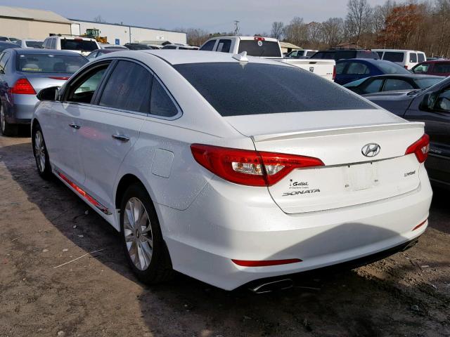 5NPE34AF1FH203627 - 2015 HYUNDAI SONATA SPO WHITE photo 3