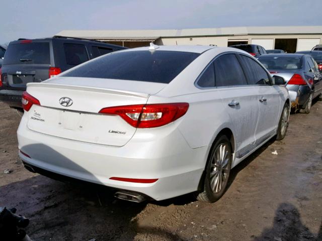 5NPE34AF1FH203627 - 2015 HYUNDAI SONATA SPO WHITE photo 4