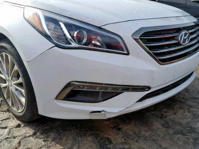 5NPE34AF1FH203627 - 2015 HYUNDAI SONATA SPO WHITE photo 9