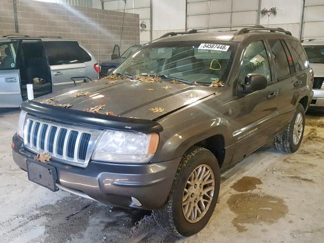 1J4GW58J24C339915 - 2004 JEEP GRAND CHER GRAY photo 2