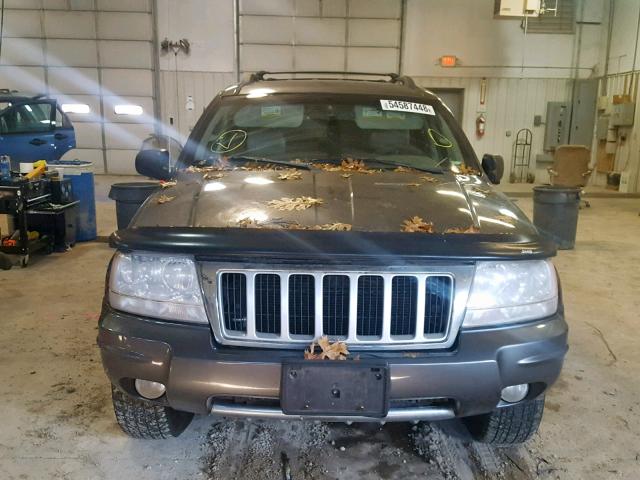 1J4GW58J24C339915 - 2004 JEEP GRAND CHER GRAY photo 9