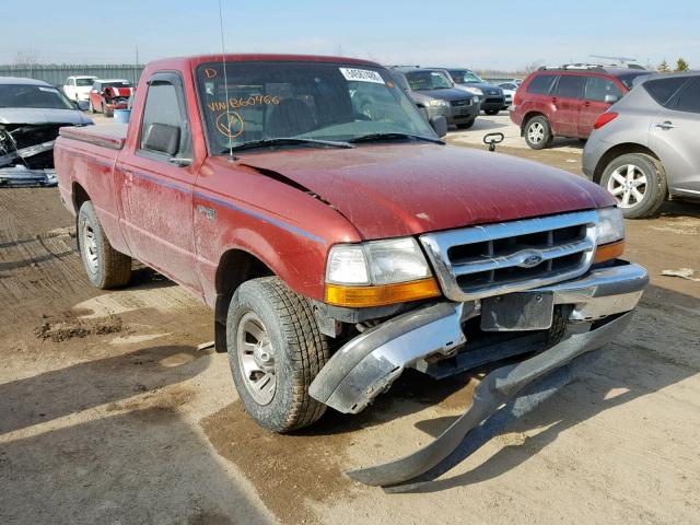 1FTYR10C7WUB60466 - 1998 FORD RANGER MAROON photo 1