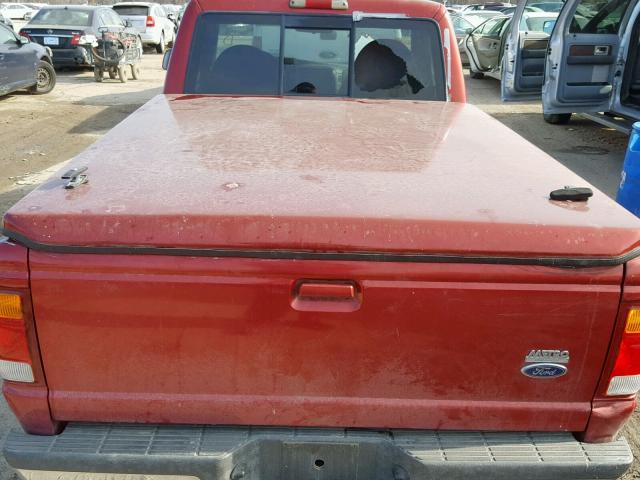 1FTYR10C7WUB60466 - 1998 FORD RANGER MAROON photo 6