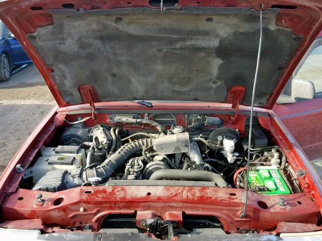 1FTYR10C7WUB60466 - 1998 FORD RANGER MAROON photo 7