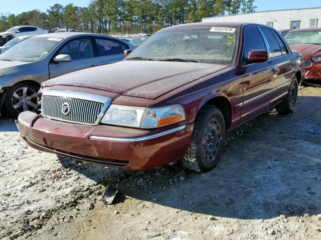 2MEFM74W35X614618 - 2005 MERCURY GRAND MARQ BURGUNDY photo 2