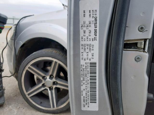 3D4PG1FG5BT532826 - 2011 DODGE JOURNEY MA SILVER photo 10