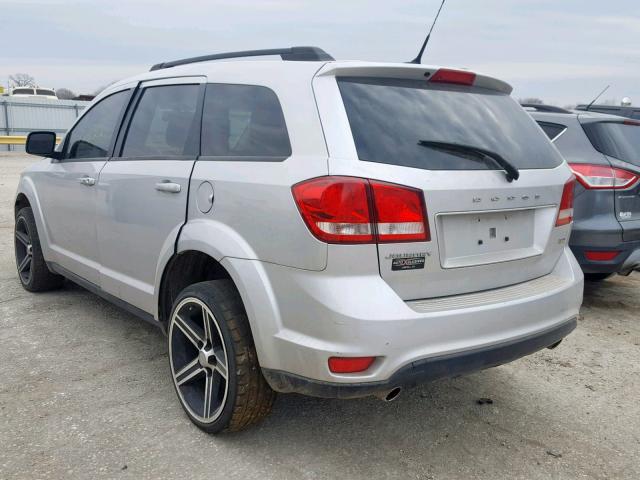 3D4PG1FG5BT532826 - 2011 DODGE JOURNEY MA SILVER photo 3