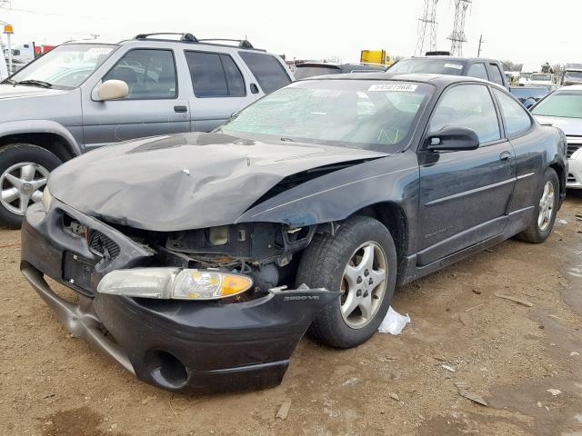 1G2WP12K4VF300319 - 1997 PONTIAC GRAND PRIX BLACK photo 2