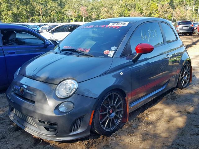 3C3CFFFHXCT377023 - 2012 FIAT 500 ABARTH GRAY photo 2