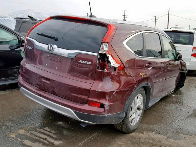 2HKRM4H7XGH608500 - 2016 HONDA CR-V EXL MAROON photo 4