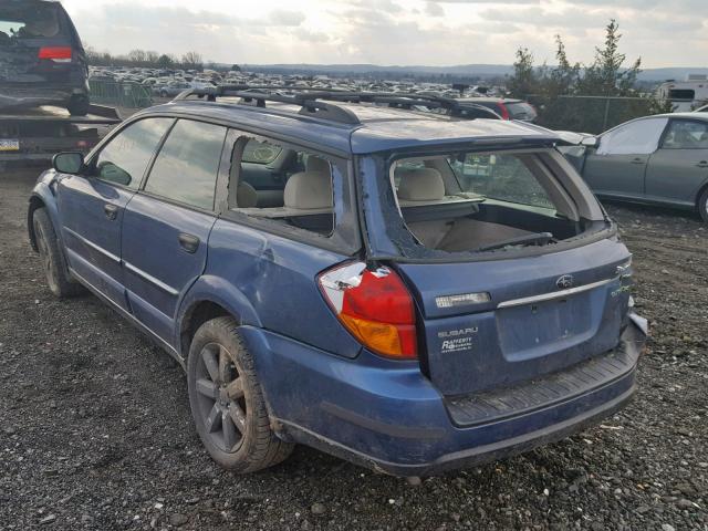 4S4BP61CX77340348 - 2007 SUBARU LEGACY OUT BLUE photo 3