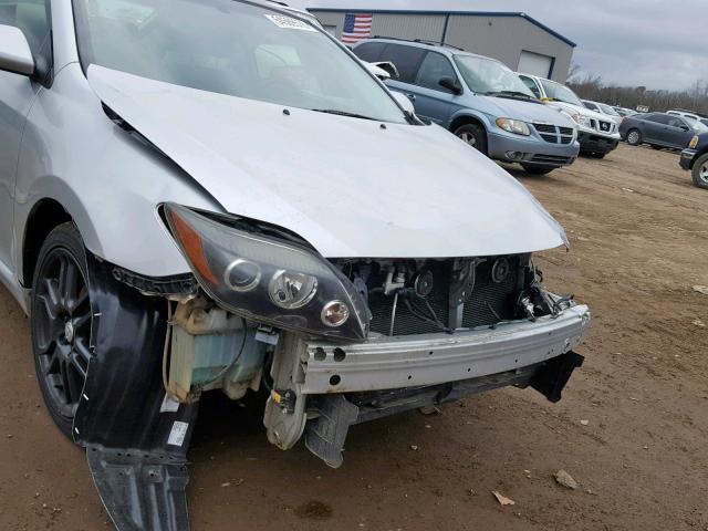 JTKDE3B71A0307539 - 2010 TOYOTA SCION TC SILVER photo 9