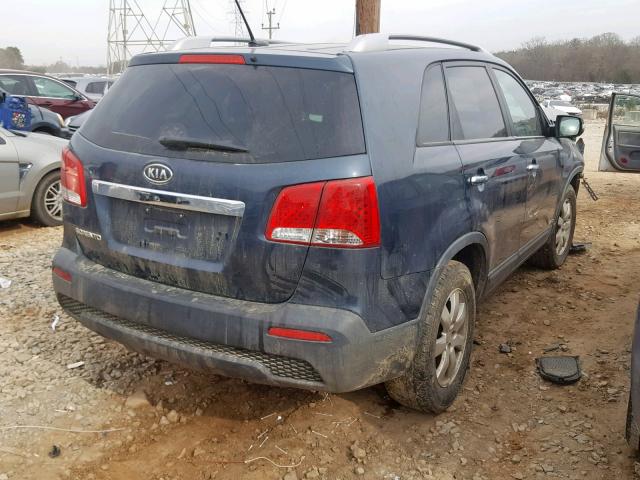 5XYKTDA25BG159164 - 2011 KIA SORENTO BA BLUE photo 4