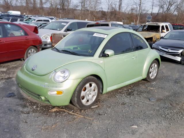 3VWCB21C02M417255 - 2002 VOLKSWAGEN NEW BEETLE Yaşıl foto 2