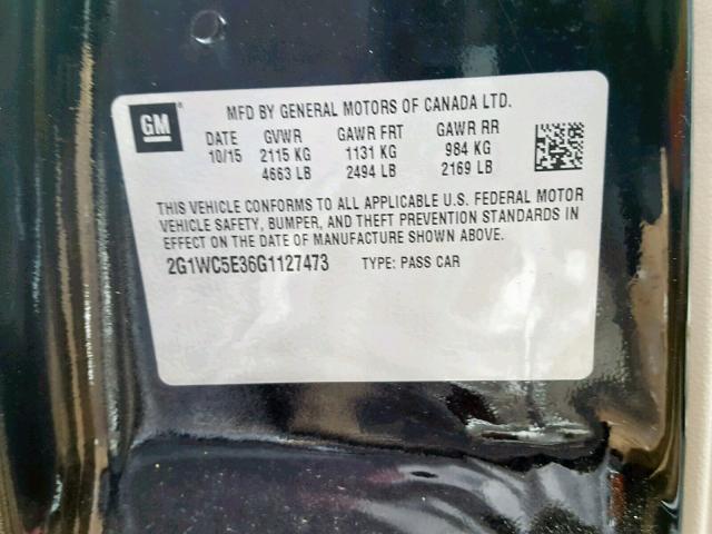 2G1WC5E36G1127473 - 2016 CHEVROLET IMPALA LIM BLACK photo 10