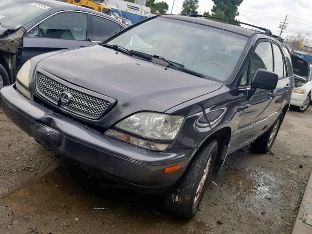 JTJHF10U720273186 - 2002 LEXUS RX 300 CHARCOAL photo 2