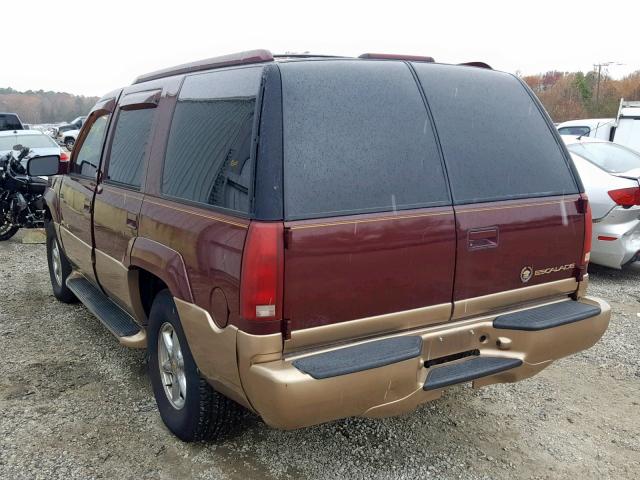 1GYEK13R5YR114111 - 2000 CADILLAC ESCALADE MAROON photo 3