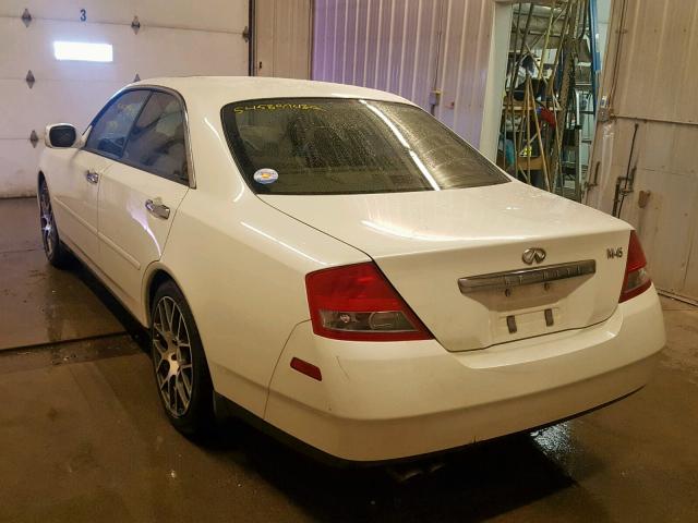 JNKAY41E94M401624 - 2004 INFINITI M45 WHITE photo 3