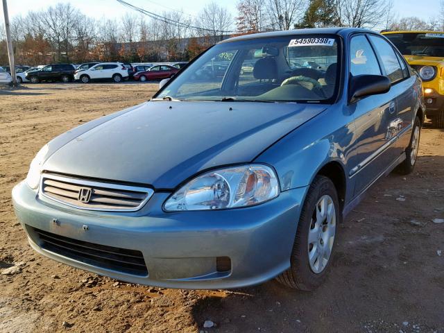 2HGEJ6614YH597930 - 2000 HONDA CIVIC BASE Turkuaz foto 2