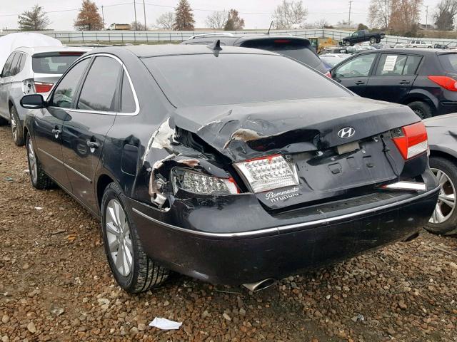 KMHFC46D69A373517 - 2009 HYUNDAI AZERA GLS BLACK photo 3