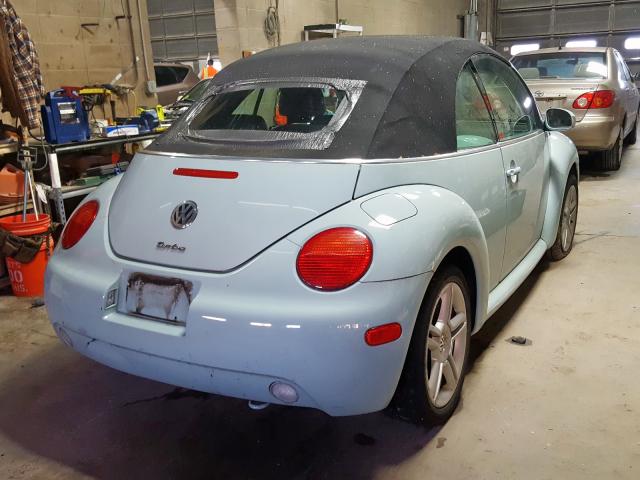 3VWCD31Y75M361797 - 2005 VOLKSWAGEN NEW BEETLE 青色 照片 4