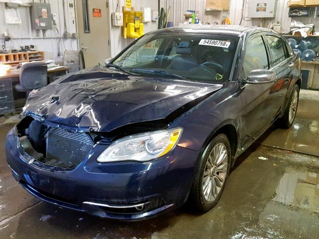 1C3CCBCG4DN577829 - 2013 CHRYSLER 200 LIMITE BLUE photo 2