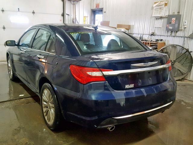 1C3CCBCG4DN577829 - 2013 CHRYSLER 200 LIMITE BLUE photo 3