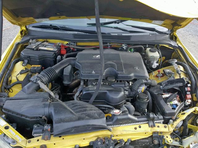 JTHBD192X20039235 - 2002 LEXUS IS 300 YELLOW photo 7