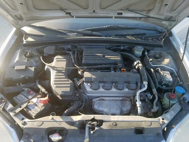 2HGES26771H520274 - 2001 HONDA CIVIC EX GRAY photo 7