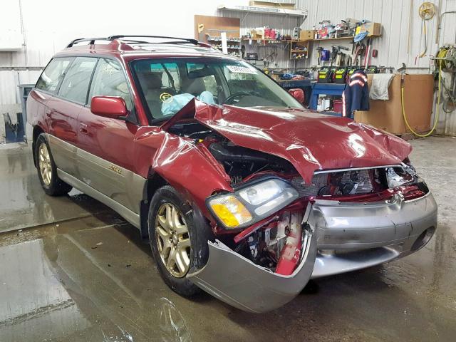 4S3BH686827622224 - 2002 SUBARU LEGACY OUT RED photo 1