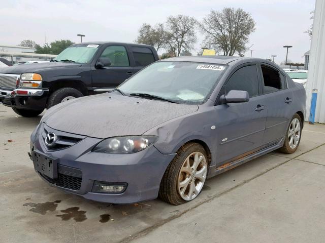 JM1BK324081787493 - 2008 MAZDA 3 S GRAY photo 2