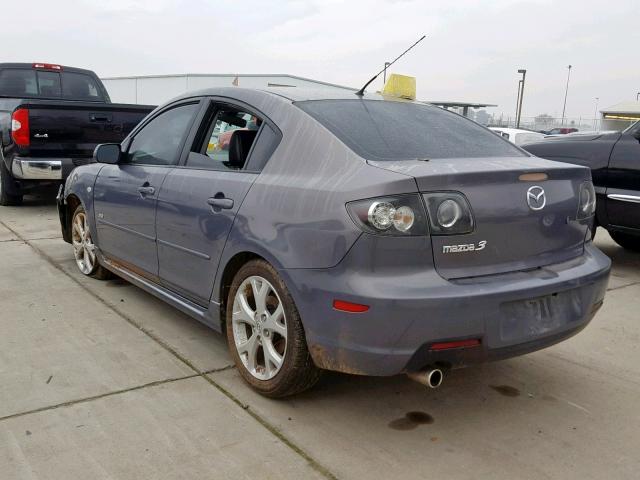 JM1BK324081787493 - 2008 MAZDA 3 S GRAY photo 3