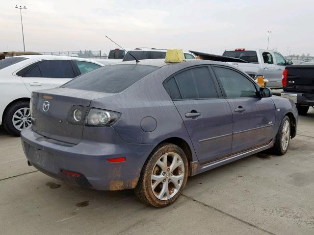 JM1BK324081787493 - 2008 MAZDA 3 S GRAY photo 4