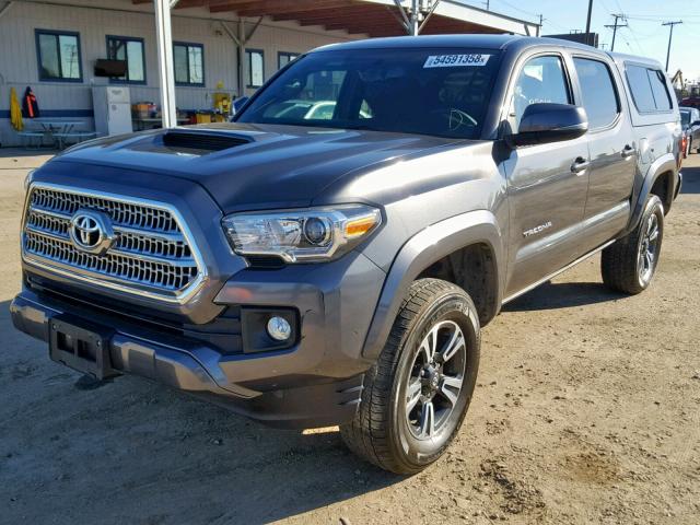 3TMAZ5CN1GM009666 - 2016 TOYOTA TACOMA DOU CHARCOAL photo 2