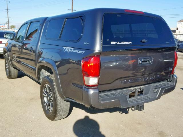 3TMAZ5CN1GM009666 - 2016 TOYOTA TACOMA DOU CHARCOAL photo 3